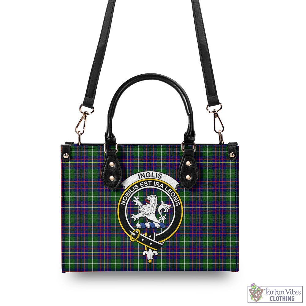 Inglis Tartan Luxury Leather Handbags with Family Crest - Tartan Vibes Clothing