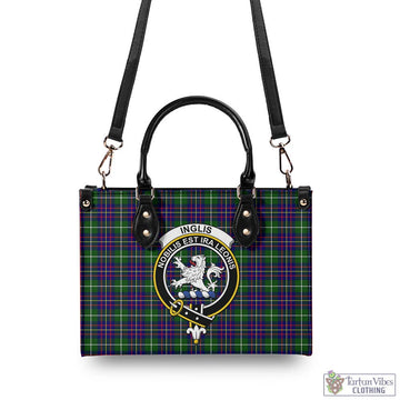 Inglis Tartan Luxury Leather Handbags with Family Crest - Tartan Vibes Clothing