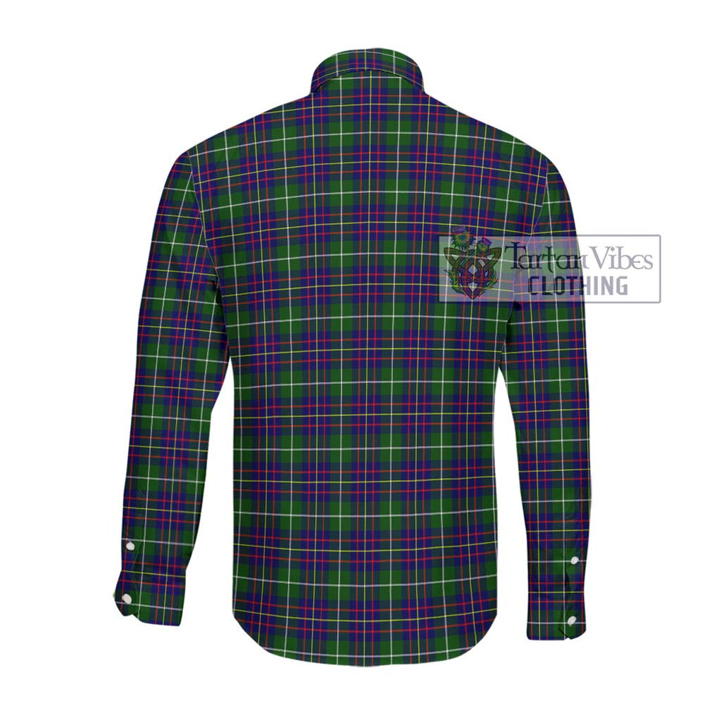 Inglis Tartan Long Sleeve Button Shirt with Family Crest DNA In Me Style - Tartanvibesclothing Shop