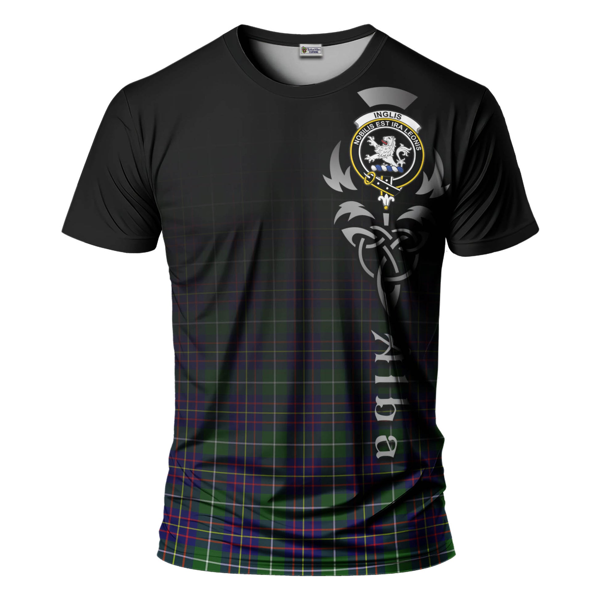 Inglis Tartan T-Shirt Featuring Alba Gu Brath Family Crest Celtic Inspired - Tartan Vibes Clothing