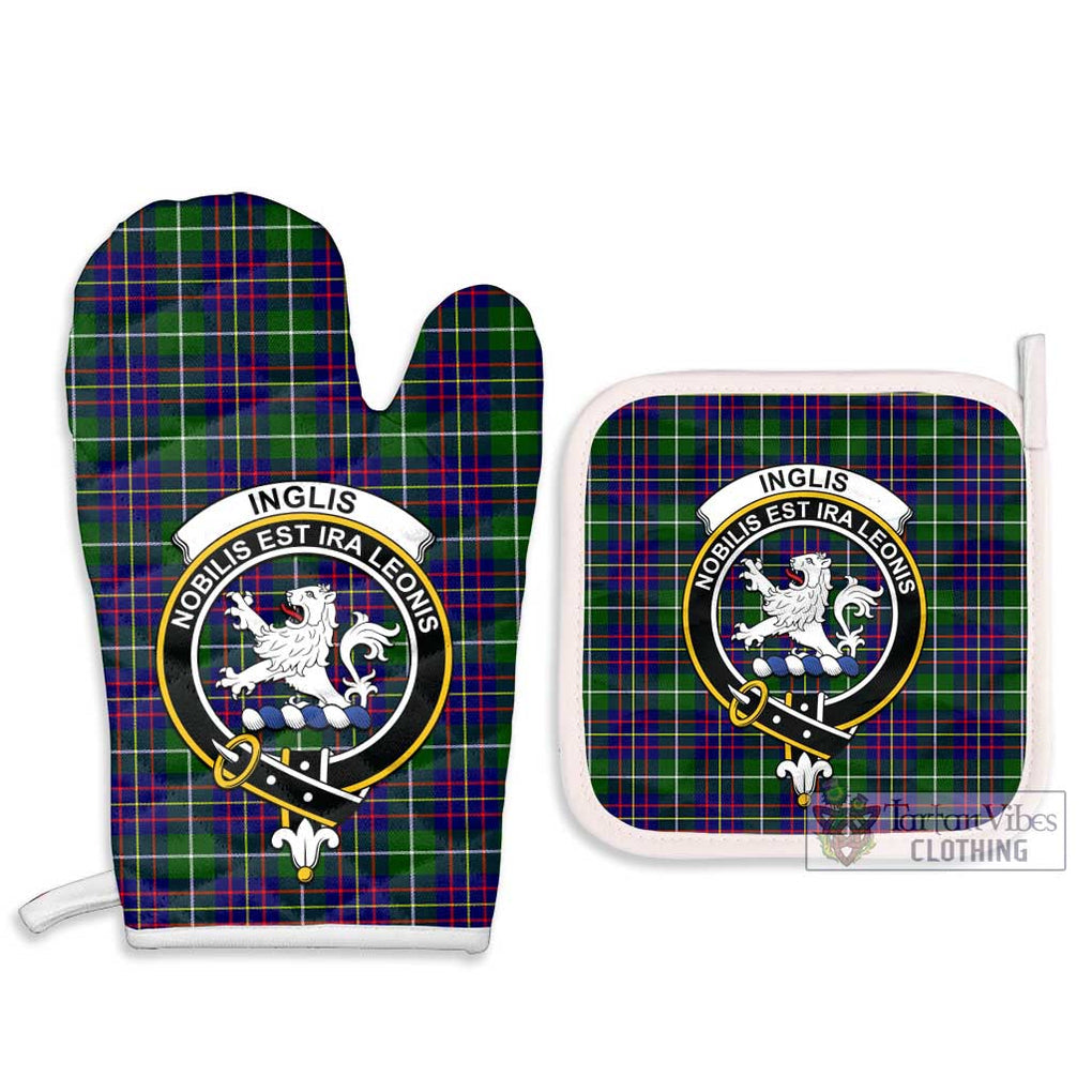 Inglis Tartan Combo Oven Mitt & Pot-Holder with Family Crest - Tartan Vibes Clothing