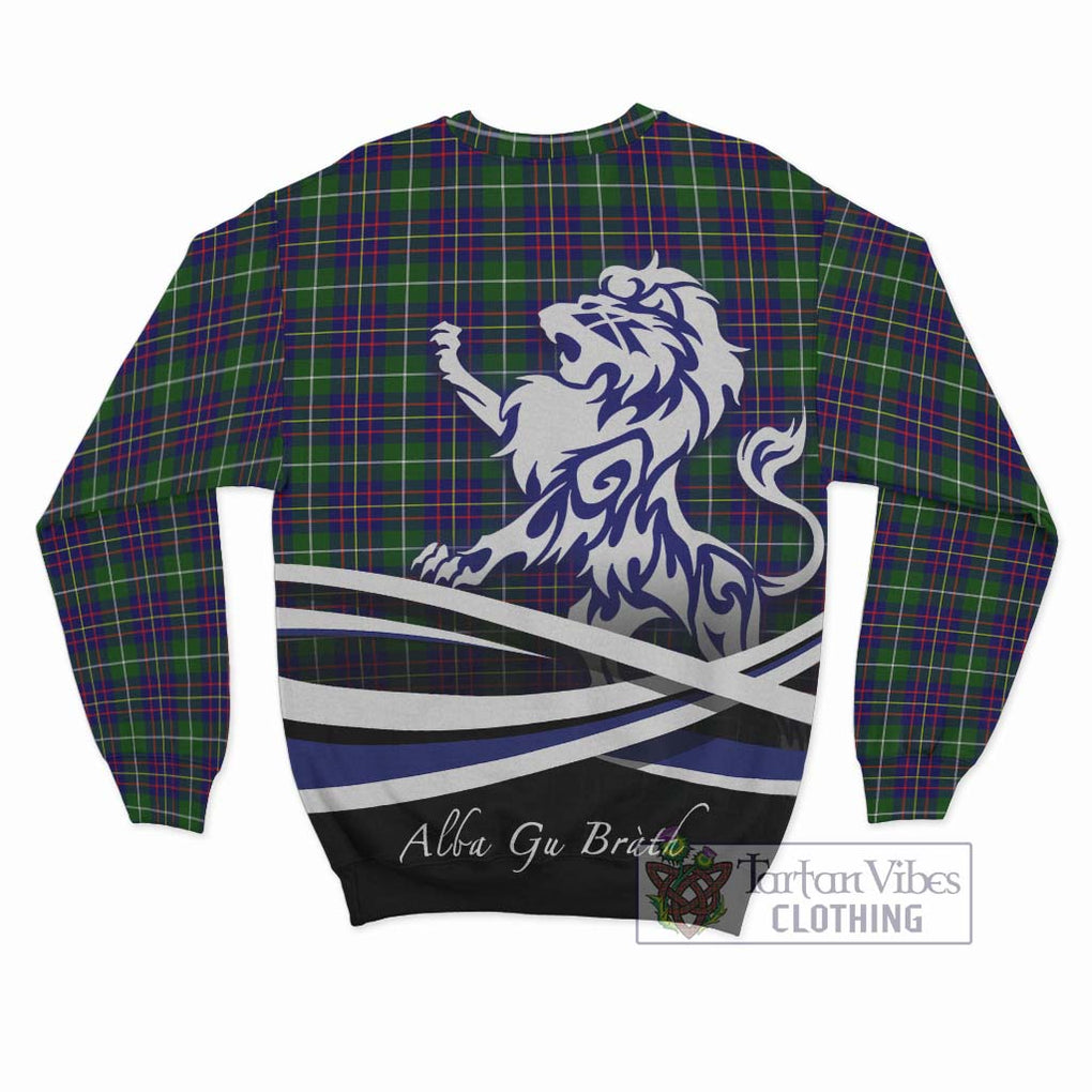 Inglis Tartan Sweatshirt with Alba Gu Brath Regal Lion Emblem - Tartan Vibes Clothing