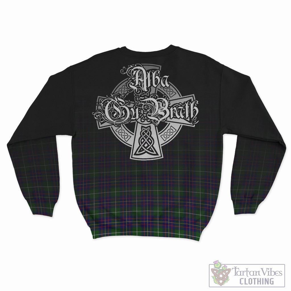 Tartan Vibes Clothing Inglis Modern Tartan Sweatshirt Featuring Alba Gu Brath Family Crest Celtic Inspired