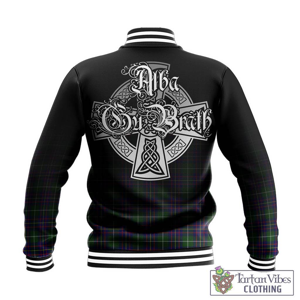 Inglis Tartan Baseball Jacket Featuring Alba Gu Brath Family Crest Celtic Inspired - Tartan Vibes Clothing