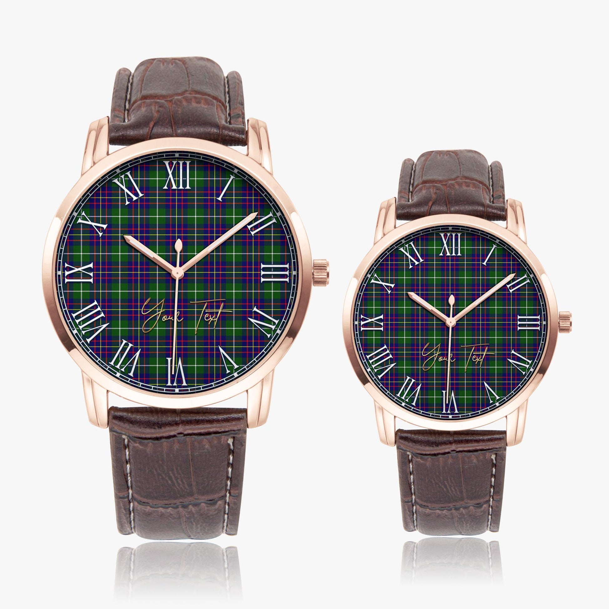 Inglis Tartan Personalized Your Text Leather Trap Quartz Watch - Tartan Vibes Clothing