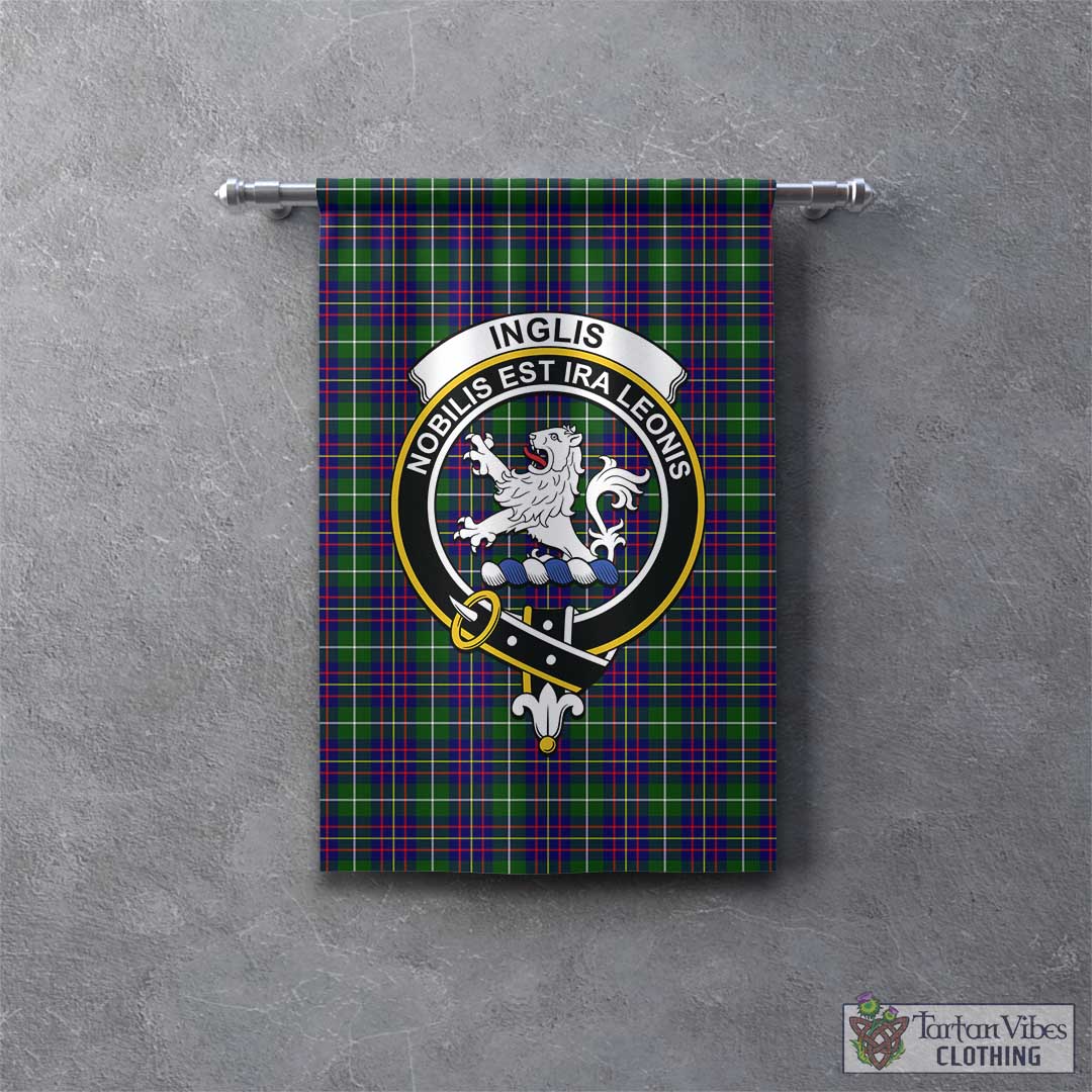 Inglis Tartan Gonfalon, Tartan Banner with Family Crest - Tartan Vibes Clothing