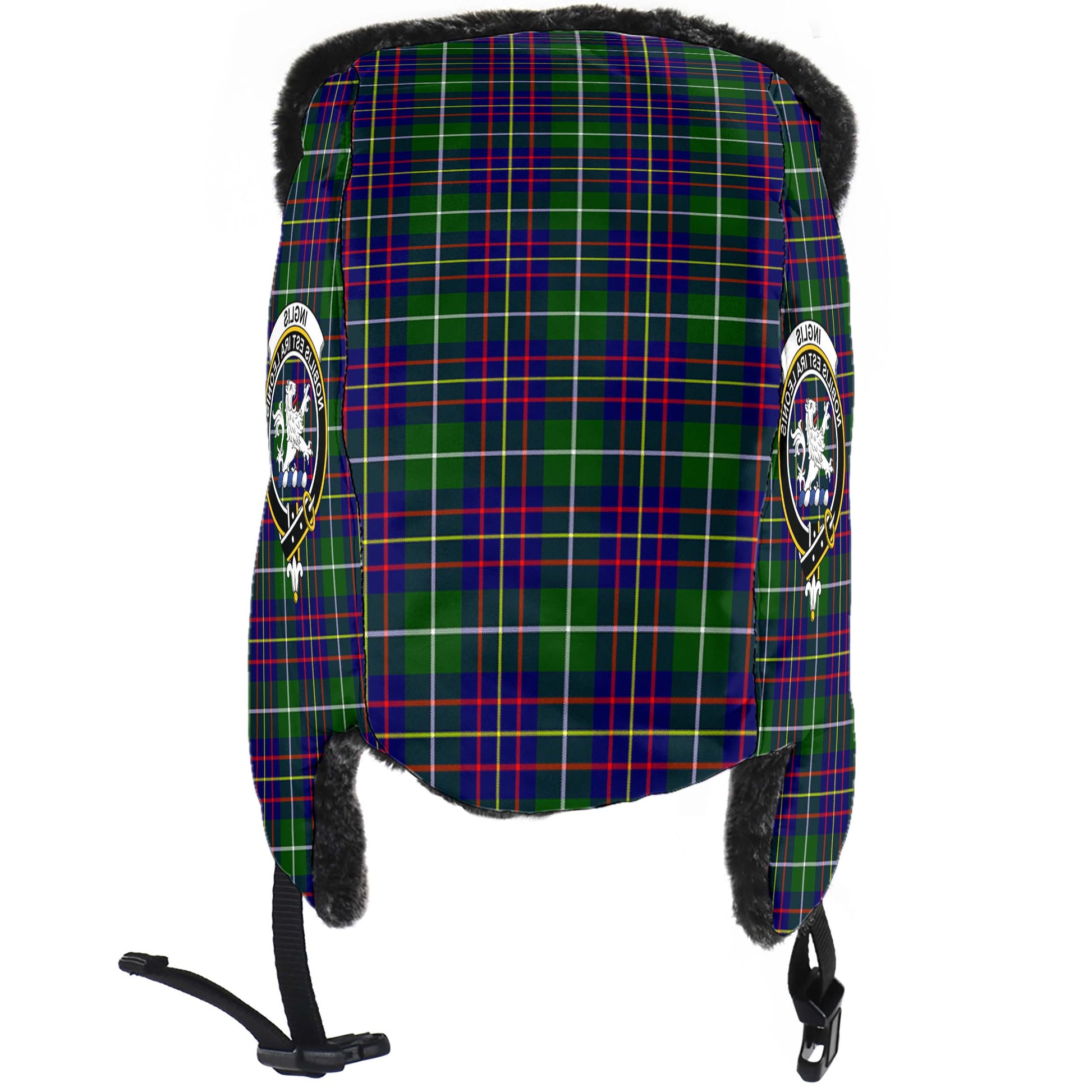 Inglis Tartan Winter Trapper Hat with Family Crest - Tartan Vibes Clothing
