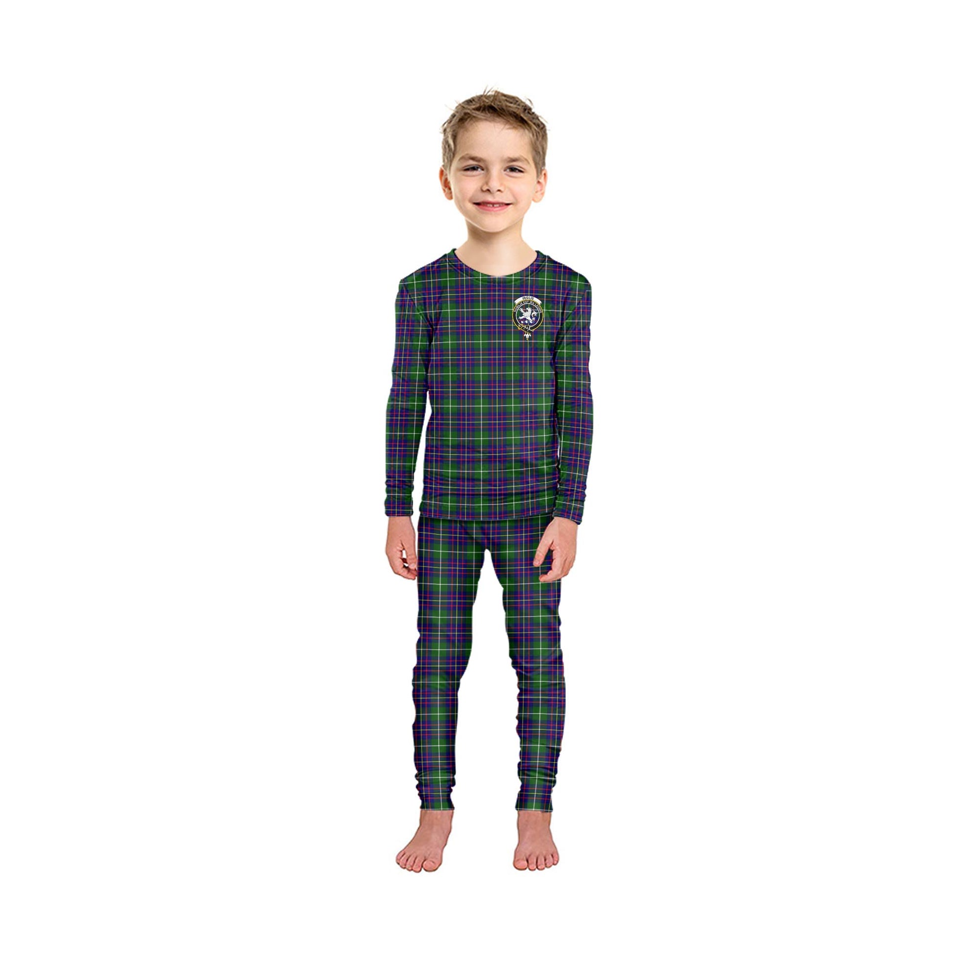 Inglis Tartan Pajamas Family Set with Family Crest - Tartan Vibes Clothing