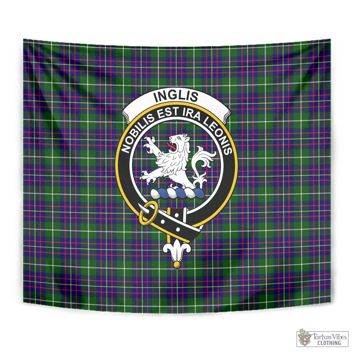 Inglis Tartan Tapestry Wall Hanging and Home Decor for Room with Family Crest - Tartan Vibes Clothing