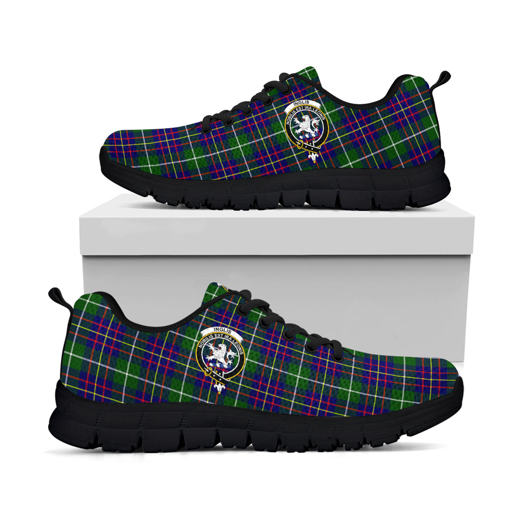 Inglis Tartan Sneakers with Family Crest - Tartan Vibes Clothing