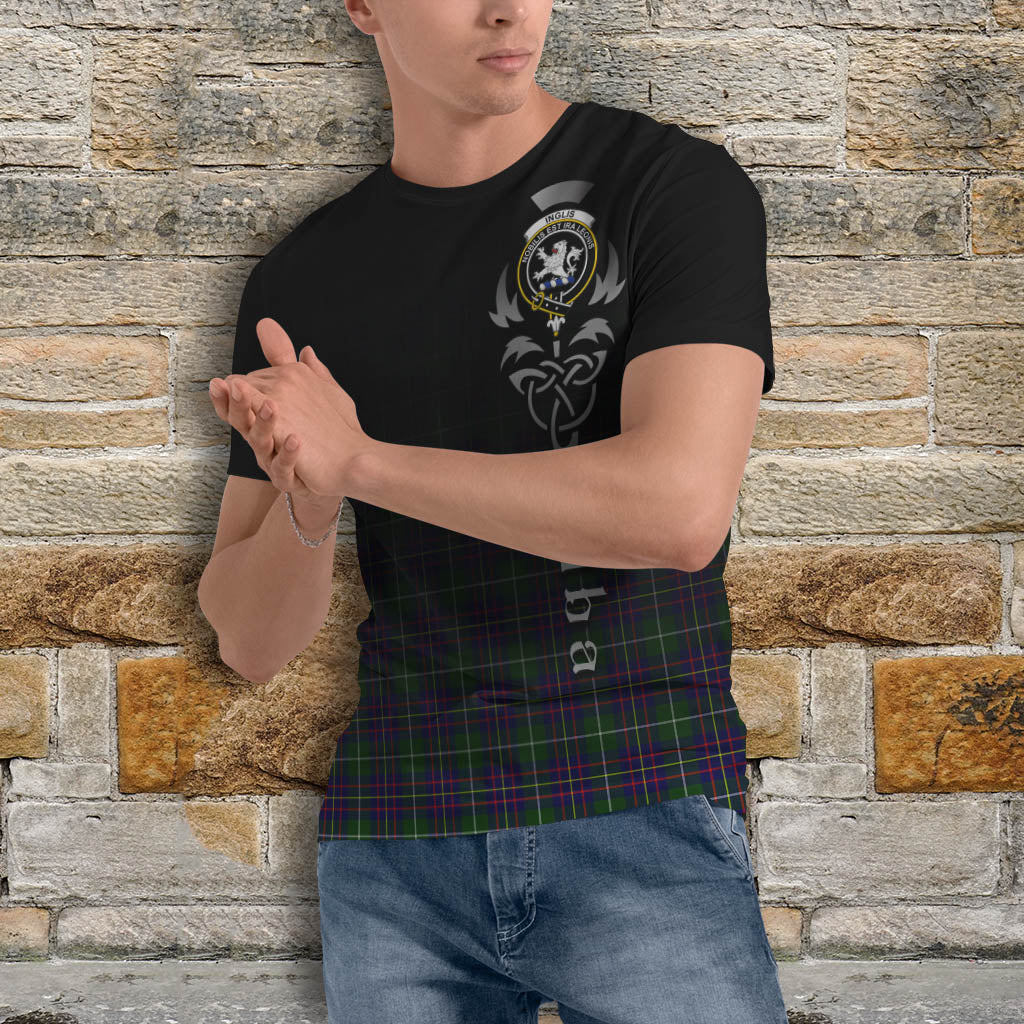 Inglis Tartan T-Shirt Featuring Alba Gu Brath Family Crest Celtic Inspired - Tartan Vibes Clothing
