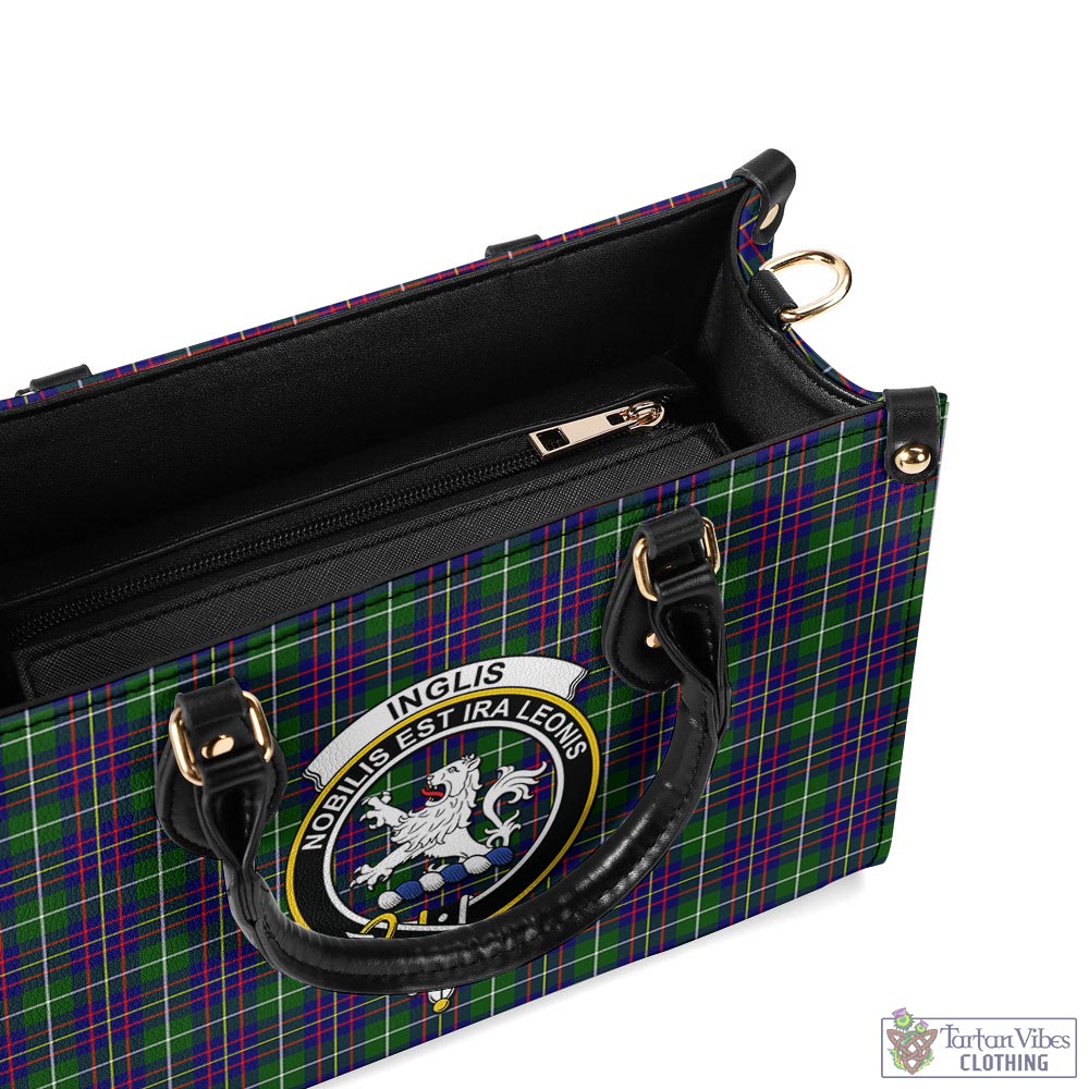 Inglis Tartan Luxury Leather Handbags with Family Crest - Tartan Vibes Clothing