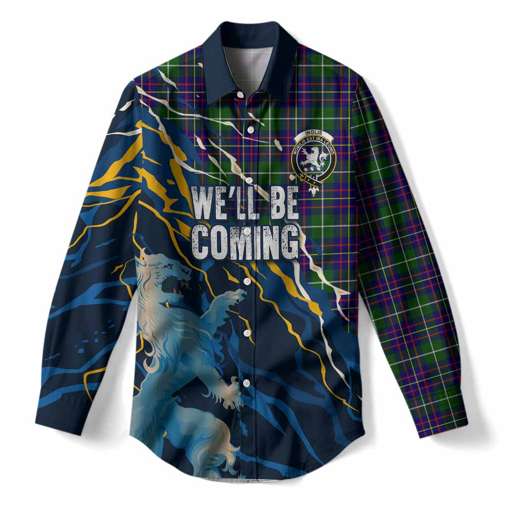 Inglis Scotland Tartan Women Casual Shirt WC2026 Football - We'll Be Coming