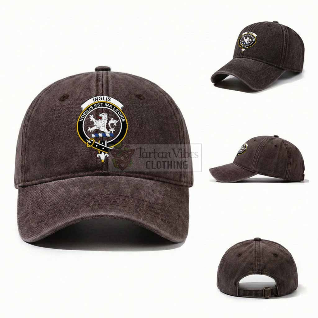 Inglis Scottish Clan Crest Washed Baseball Cap