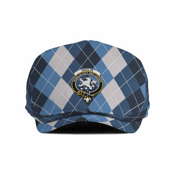 Inglis Scottish Family Crest Flat Cap, Jeff Cap Scotland National Argyle Classic Style