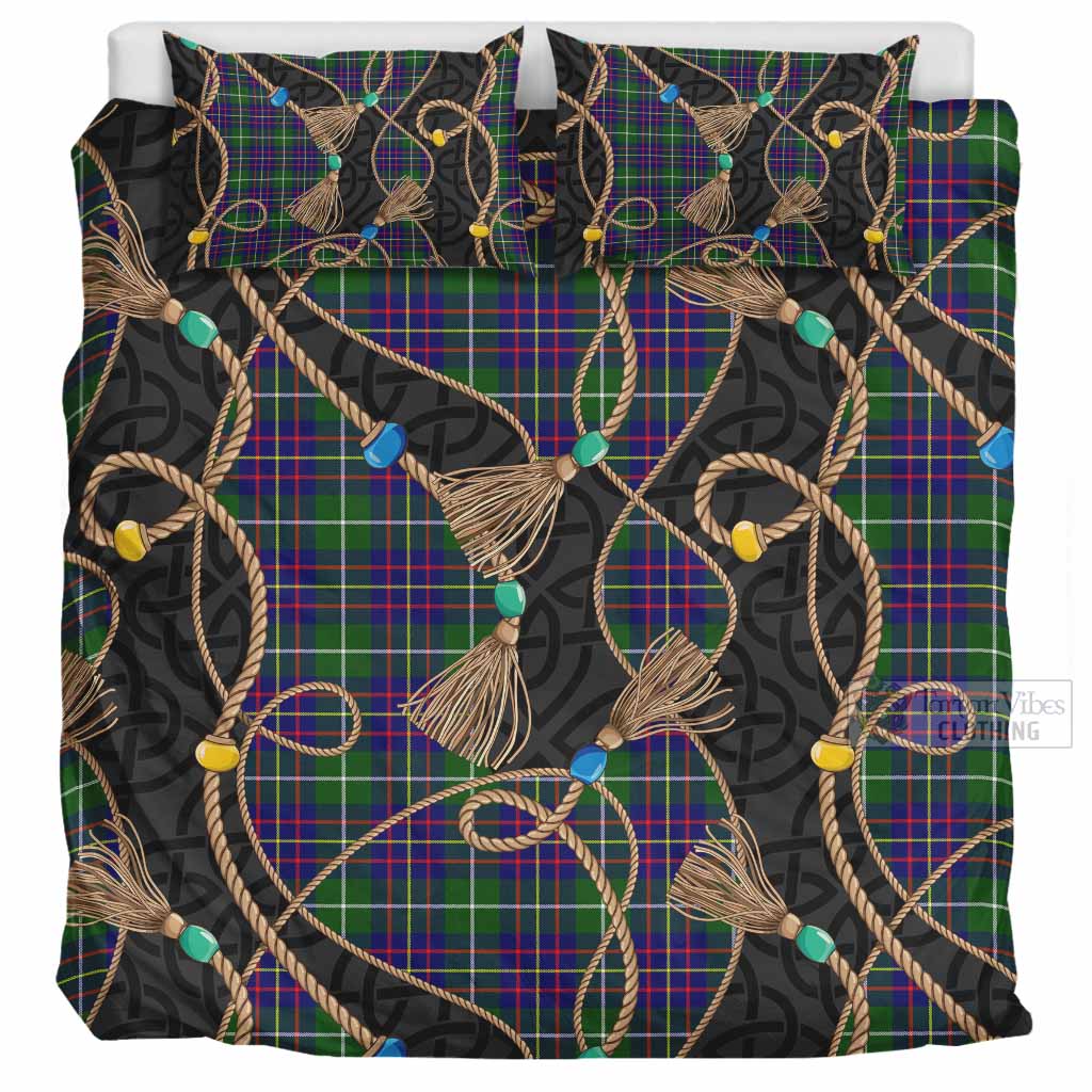 Inglis Scottish Tartan Twisted Ropes Stylized Bedding Set UK Bedding Set UK Super King 104*94 inch - Tartan Vibes Clothing