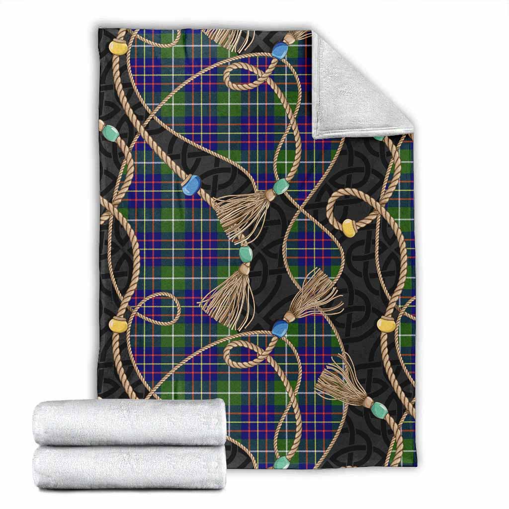Inglis Scottish Tartan Twisted Ropes Stylized Blanket X-Large 59 x 79 inches 150 x 200 cm - Tartan Vibes Clothing