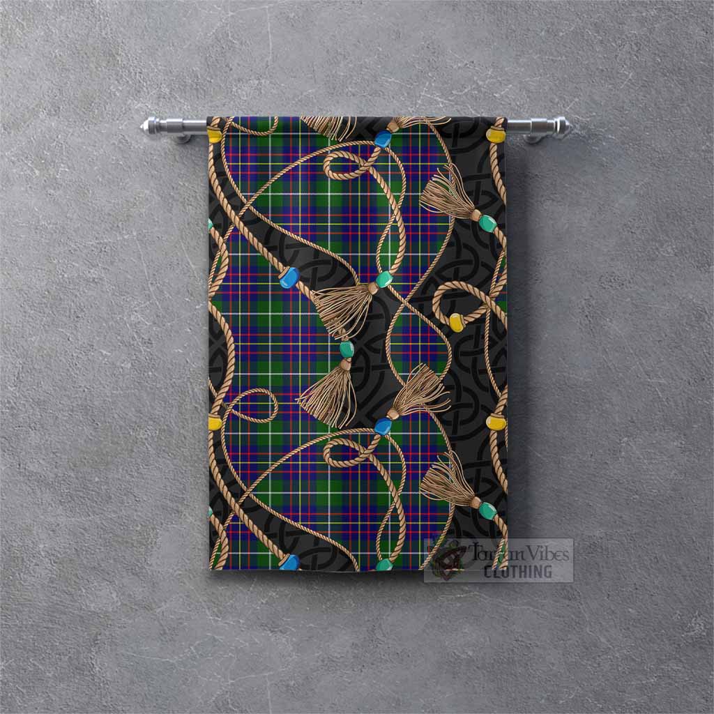 Inglis Scottish Tartan Twisted Ropes Stylized Gonfalon Rectangle - Tartan Vibes Clothing
