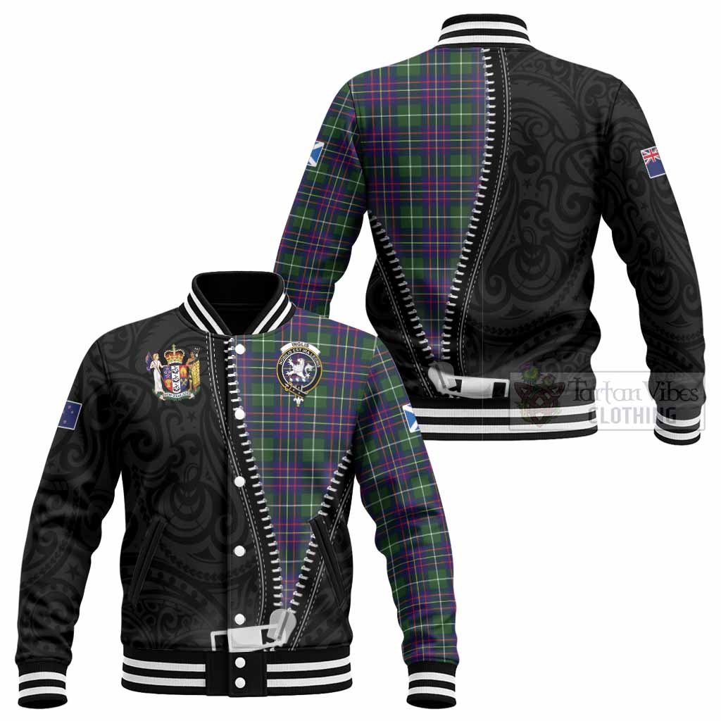 Inglis Tartan Baseball Jacket New Zealand Pattern Unique Zipper Stylized