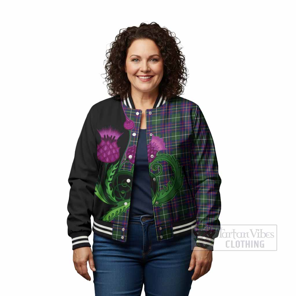 Inglis Tartan Baseball Jacket Traditional Scottish Thistle