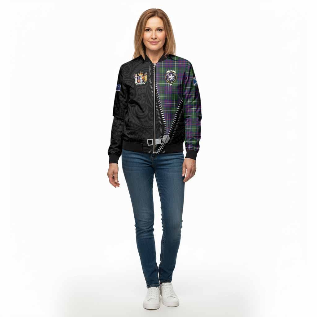 Inglis Tartan Bomber Jacket New Zealand Pattern Unique Zipper Stylized