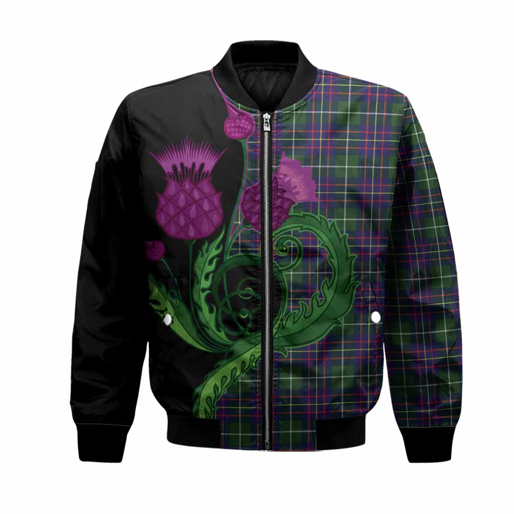Inglis Tartan Bomber Jacket Traditional Scottish Thistle