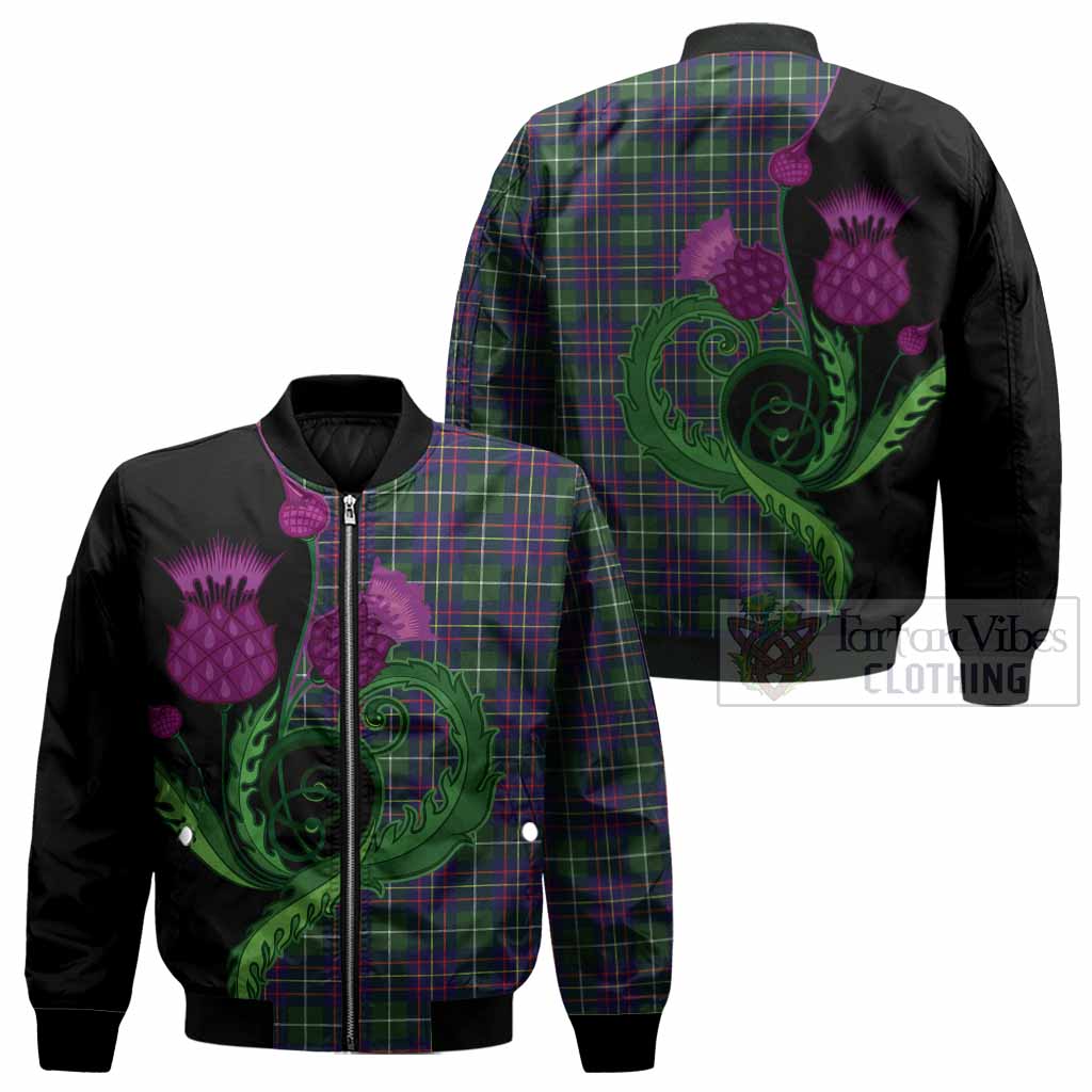 Inglis Tartan Bomber Jacket Traditional Scottish Thistle
