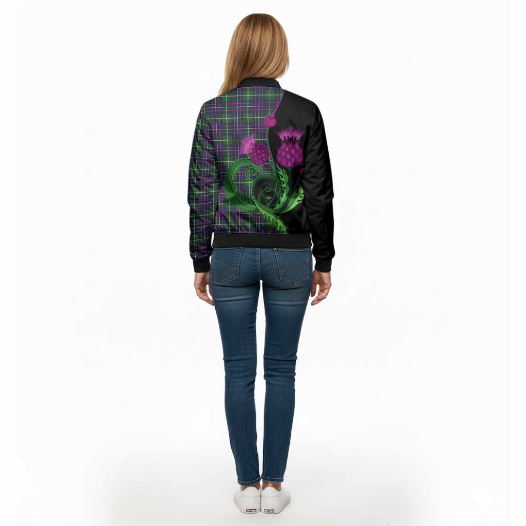 Inglis Tartan Bomber Jacket Traditional Scottish Thistle