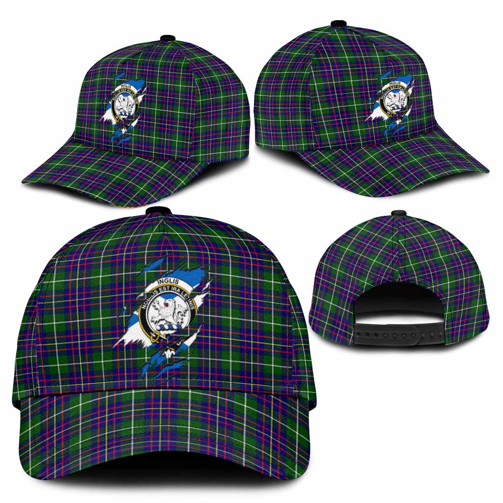Inglis Tartan Classic Cap with Family Crest In Me Style
