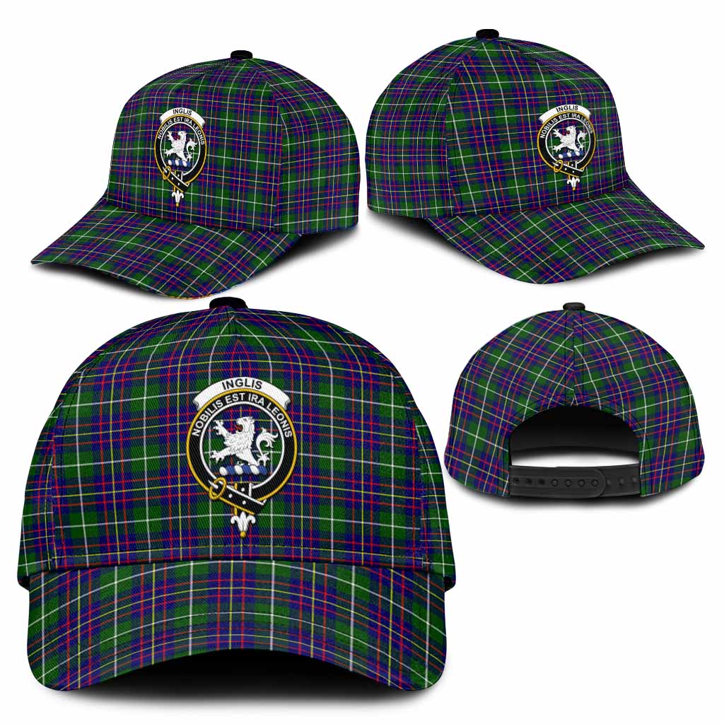 Inglis Tartan Classic Cap with Family Crest