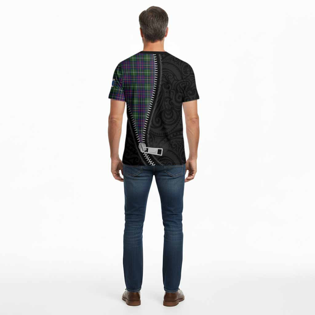 Inglis Tartan Cotton T-shirt New Zealand Pattern Unique Zipper Stylized