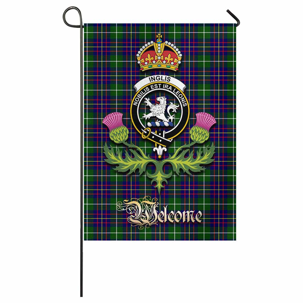 Inglis Tartan Family Crest Garden Flag Royal Thistle Welcome Style - Tartan Vibes Clothing