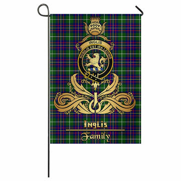Inglis Tartan Garden Flag with Highland Thistle Cherish Family Crest Style