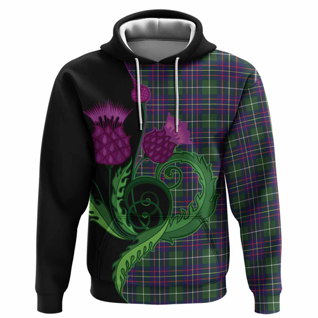 Inglis Tartan Hoodie Traditional Scottish Thistle