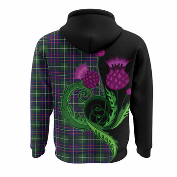 Inglis Tartan Hoodie Traditional Scottish Thistle