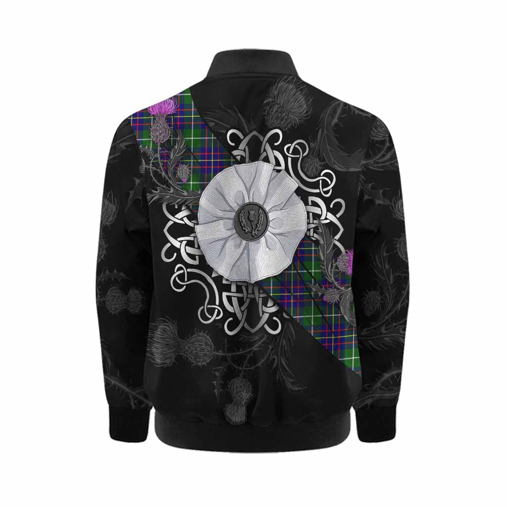 Inglis Tartan Kid Bomber Jacket Jacobite White Rose Kid - Tartan Vibes Clothing