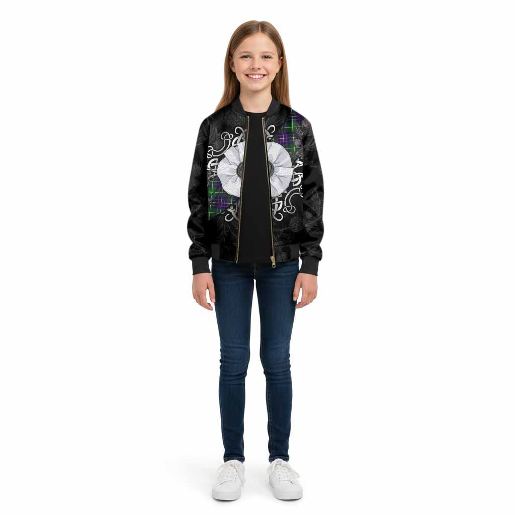 Inglis Tartan Kid Bomber Jacket Jacobite White Rose - Tartan Vibes Clothing