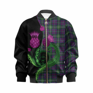 Inglis Tartan Kid Bomber Jacket Traditional Scottish Thistle