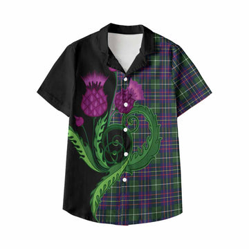 Inglis Tartan Kid Hawaiian Shirt Traditional Scottish Thistle