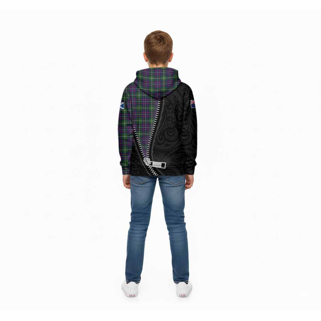 Inglis Tartan Kid Hoodie New Zealand Pattern Unique Zipper Stylized