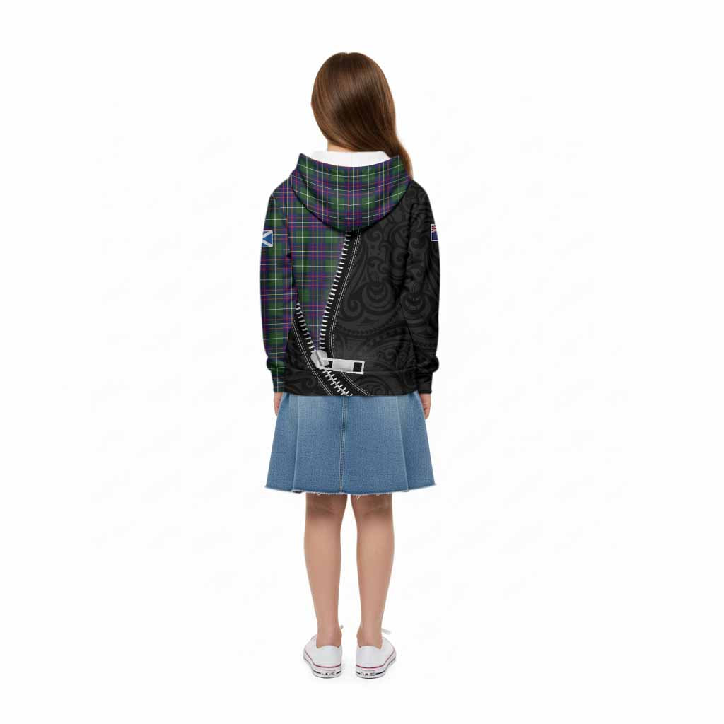 Inglis Tartan Kid Hoodie New Zealand Pattern Unique Zipper Stylized