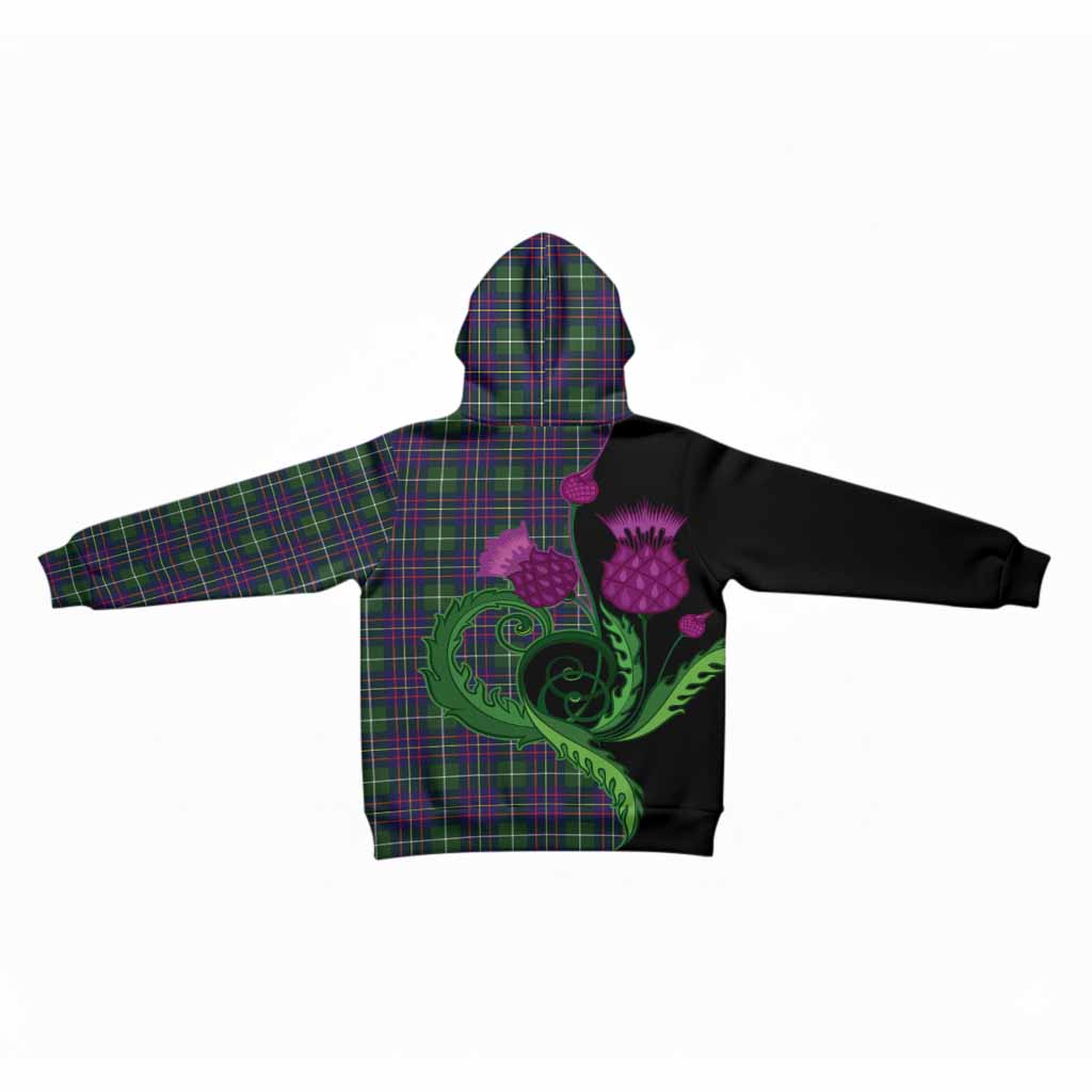 Inglis Tartan Kid Hoodie Traditional Scottish Thistle