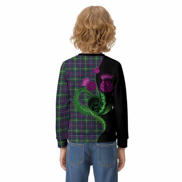 Inglis Tartan Kid Knitted Sweatshirt Traditional Scottish Thistle