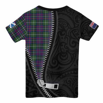 Inglis Tartan Kid T-shirt New Zealand Pattern Unique Zipper Stylized