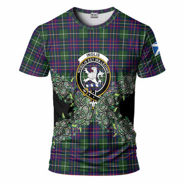 Inglis Tartan T-Shirt Thistle Scottish Spirit