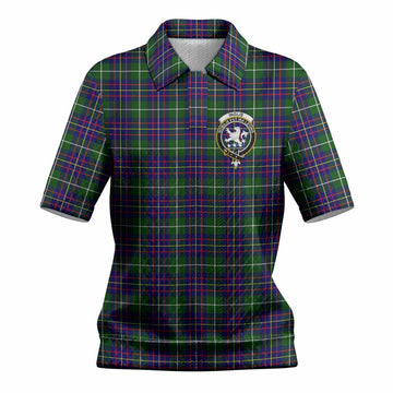 Inglis Tartan Women’s Polo Sweater Top with Family Crest
