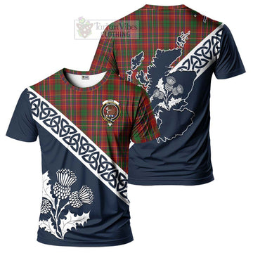 Innes Tartan T-Shirt Featuring Thistle and Scotland Map Kid's Shirt - Tartanvibesclothing Store