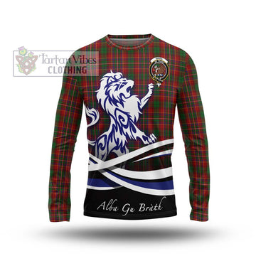 Innes Tartan Long Sleeve T-Shirt with Alba Gu Brath Regal Lion Emblem Unisex - Tartanvibesclothing Shop