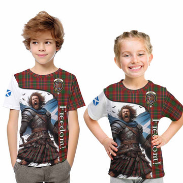Tartan Vibes Clothing Innes Crest Tartan Kid T-Shirt Inspired by the Freedom of Scottish Warrior