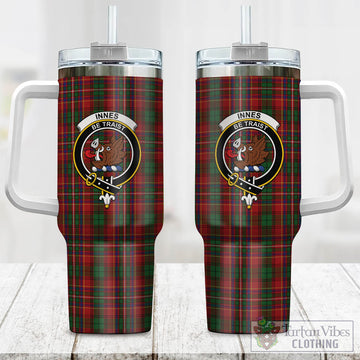 Tartan Vibes Clothing Innes Tartan and Family Crest Tumbler with Handle